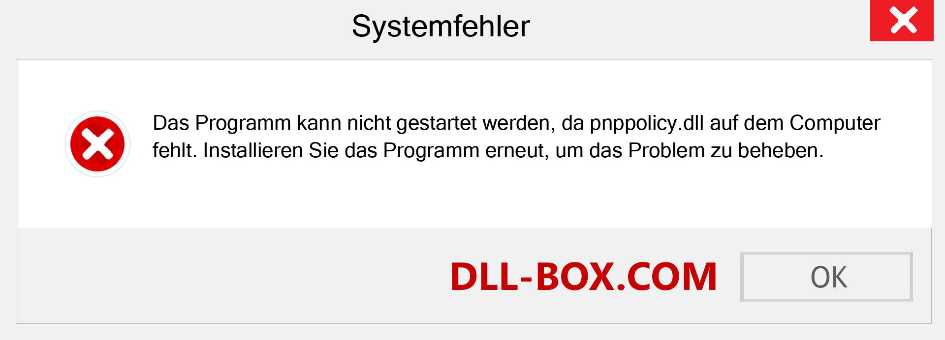 pnppolicy.dll-Datei fehlt?. Download für Windows 7, 8, 10 - Fix pnppolicy dll Missing Error unter Windows, Fotos, Bildern